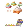 Cute pet commander Four cartoon animal press remote control car toy 12-piece set Children's racing car Item Picture